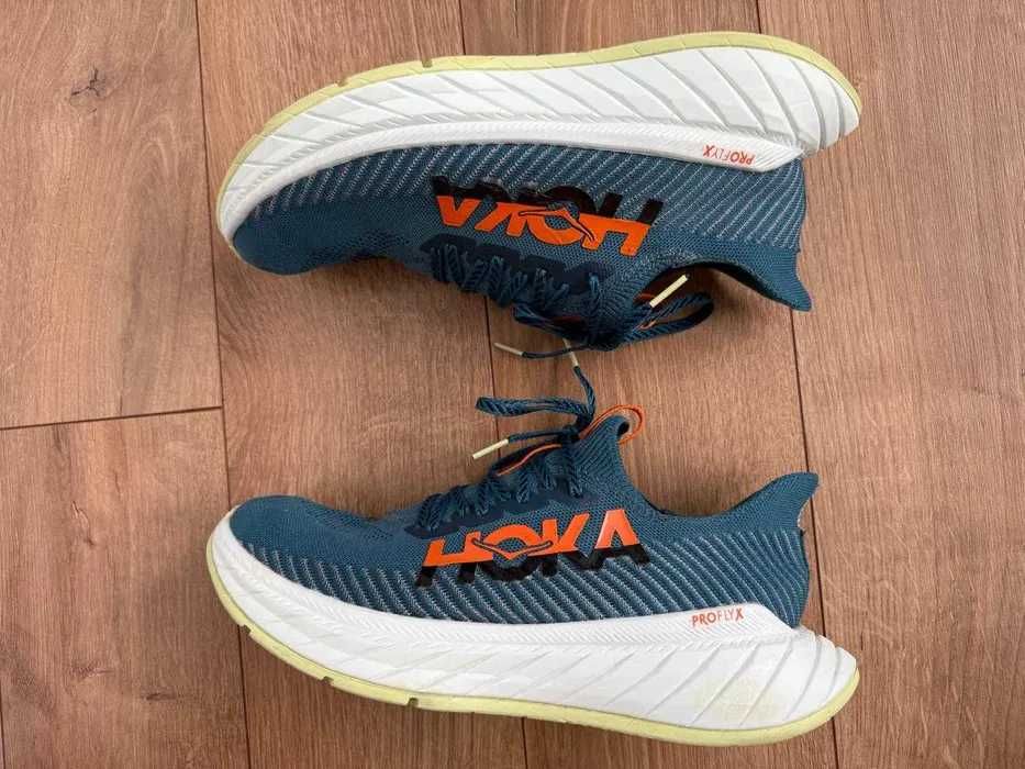 Pantofi alergare barbati Hoka One One,Carbon X3 Albastru/Portocaliu 44