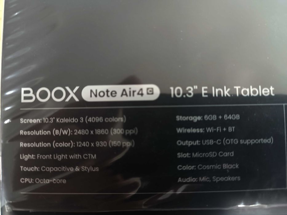 Электронный блокнот ридер Onyx Boox note Air 4C 6/64гб +Чехол