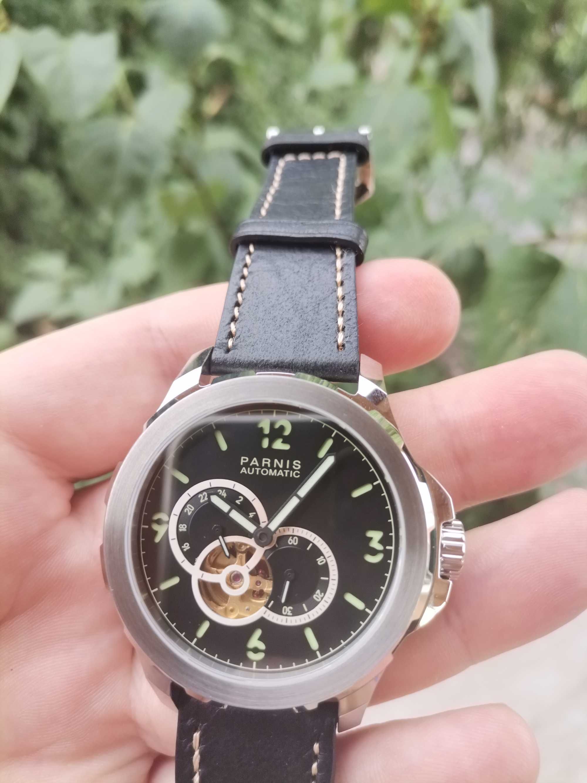 Parnis Pilot 45 mm Automatic militar 24 h Japonez Miyota 8215