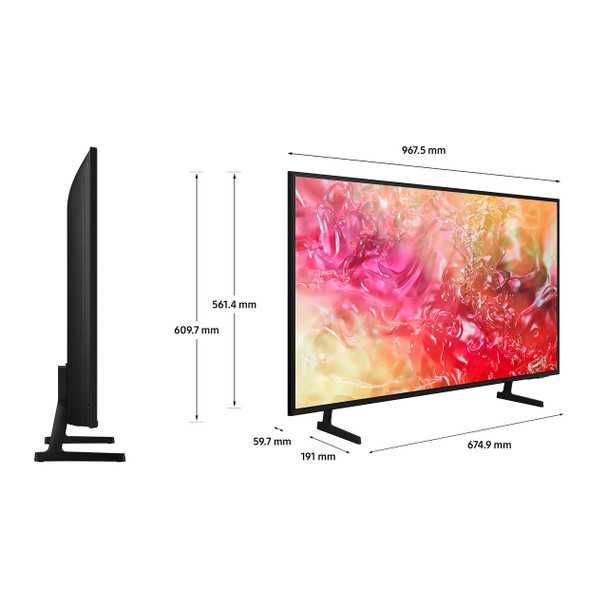 Televizor Smart Samsung AU7100 4K HDR10 Pur Color 108 cm pentru piese
