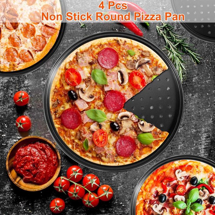 Тави за пица перфорирани кръгла тава за пици, различни размери ПРОМО!!