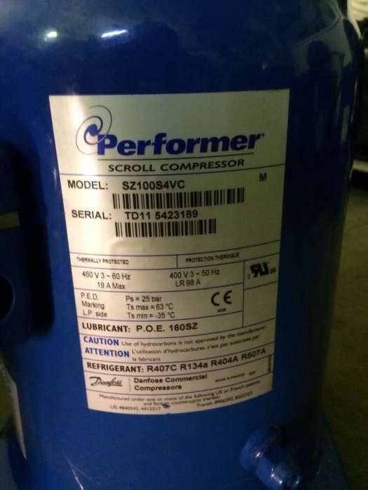 Compresor Chiller Danfoss Performer (Trane,Copeland)