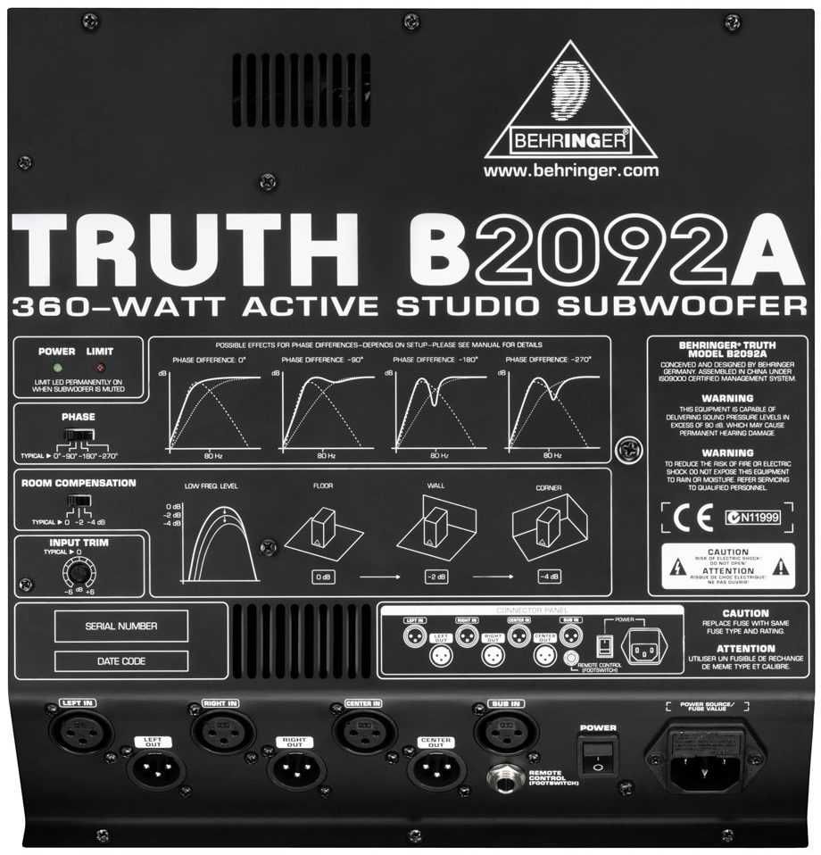 Продам Behringer B2092A Active Studio Subwoofer