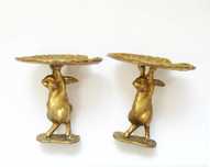 2 Suporturi vintage iepure - frunza, rare, de colectie