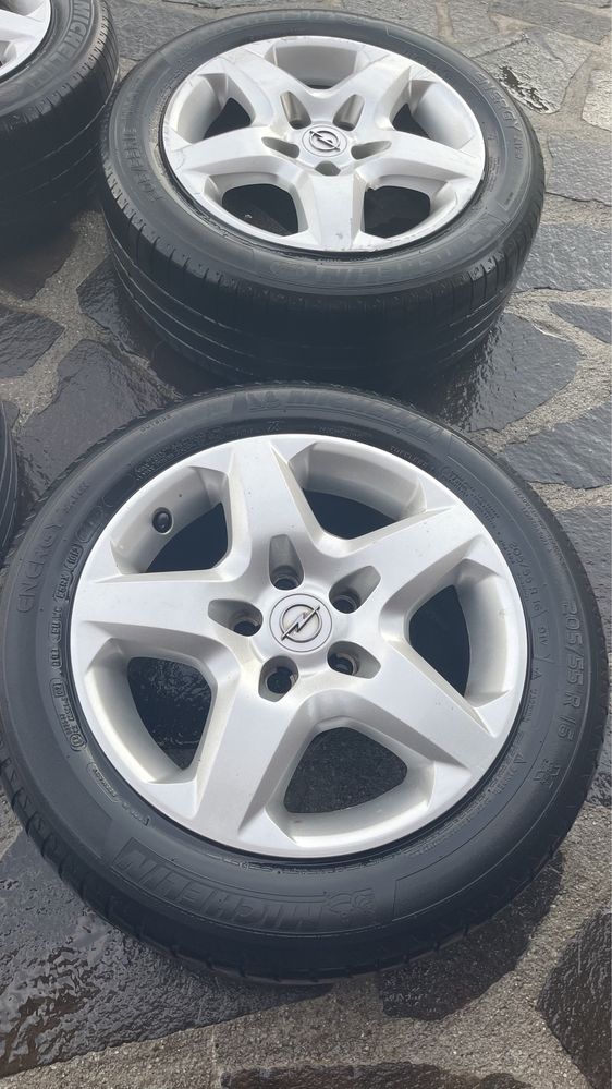 Jante 5x110 + anvelope 205/55R16 OPEL Astra, Corsa,Zafira,Vectra