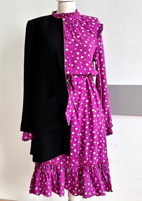 Ново елегантно черно класическо палто/дълго сако H&M