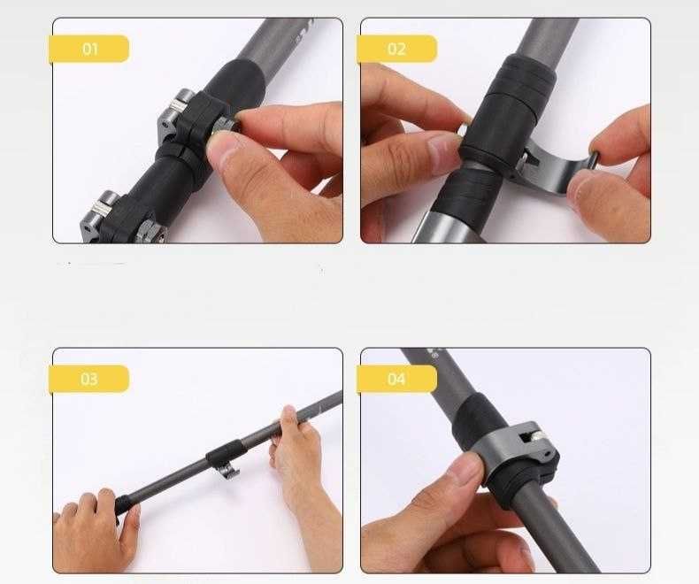 Exponent трекинговые палочки с пробковой ручкой металлические клипсы