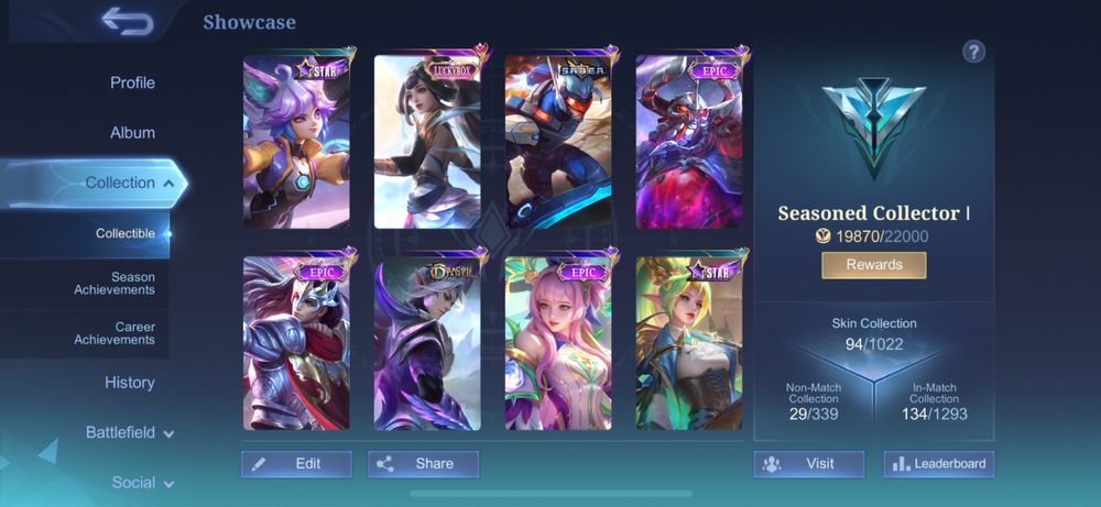 Аккаунт Mobile Legends