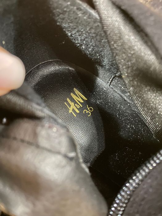 Ботуши до над коляното H&M от мека, подобна на велур материя