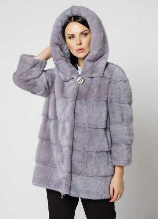Haina blana vizon , Haină blană nurcă impecabila, m.S ,4 in 1