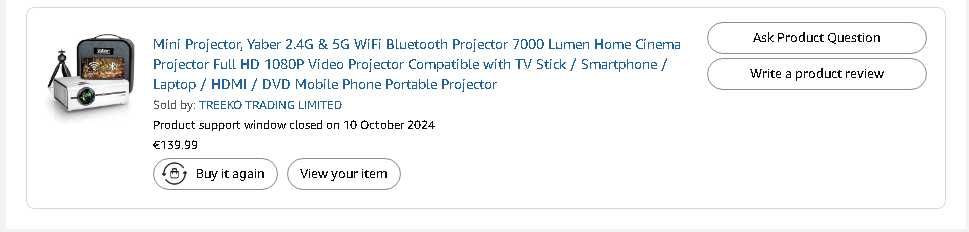 Mini Projector, Yaber 2.4G & 5G WiFi Bluetooth Projector 7000 Lumen