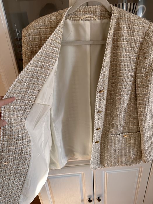 Sacou dama tweed beige M/L