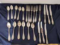 Set complet tacamuri rusesti 24 piese argintat