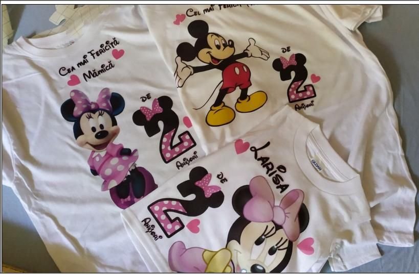 tricouri Michey (mas L , 11-12ani), Minnie (mas S,M)*transport gratuit