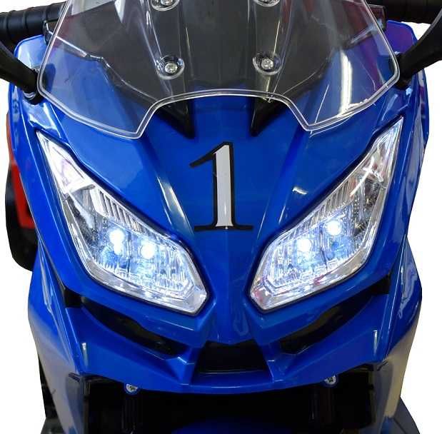 Motocicleta electrica cu 3 roti copii 2-6 ani GS Sport cu lumini Blue