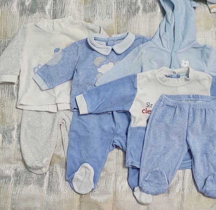 Lot haine/salopete 0-3 luni băiat