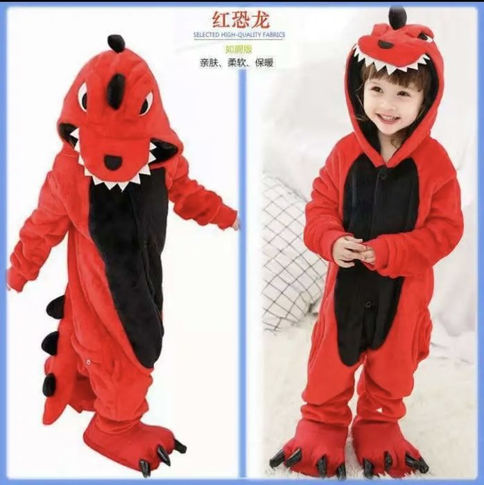 Кигуруми красный дракон/динозавр