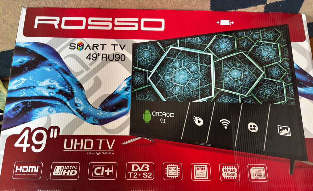 продается телевизор rosso 49 r90 4k smart