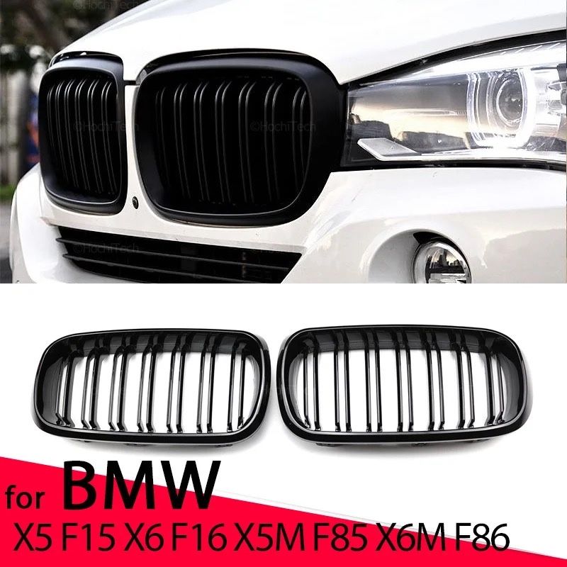 Grila/grile nări duble negru lucios M bmw X5/X6 f15/f16 /2014-2018