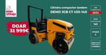 Cilindru Compactor Tandem DEMO JCB CT430-140 - Ofertă Excepțională!