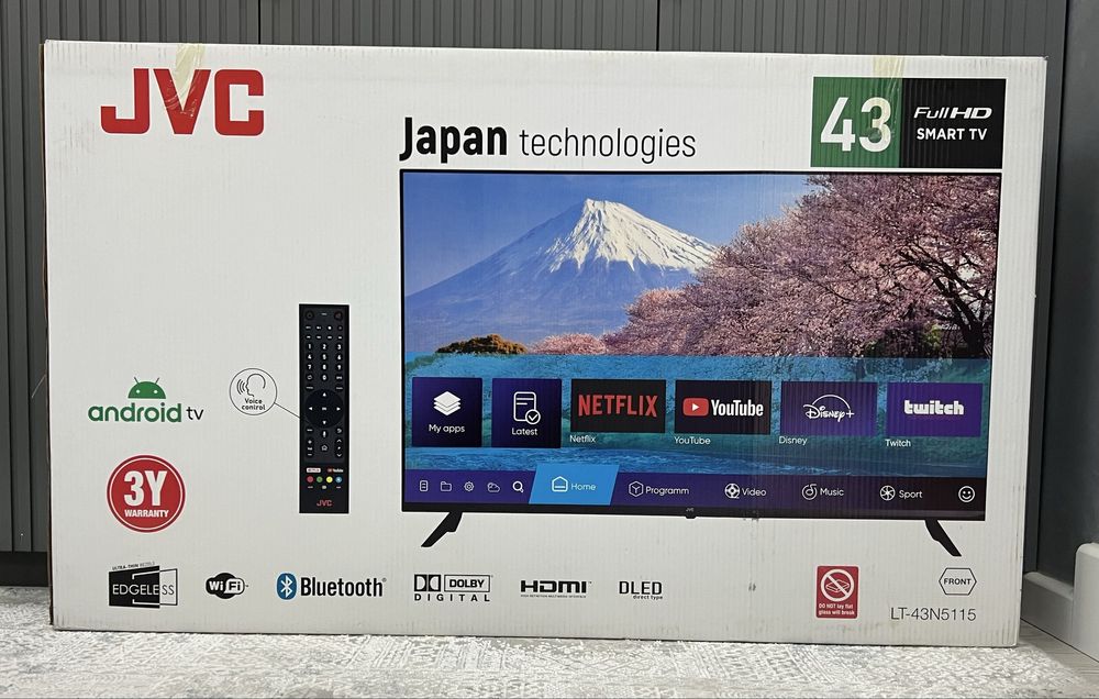Телевизор   JVC.     Full HD. SMART TV 43