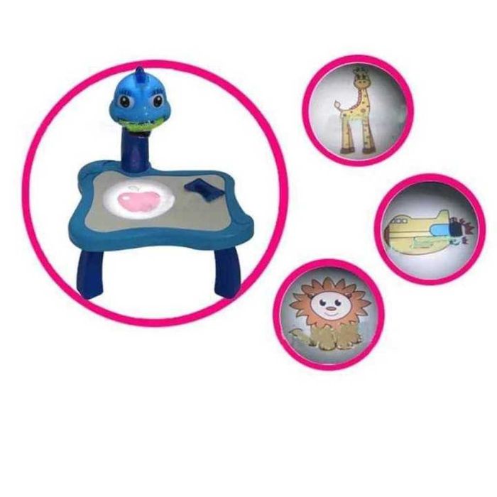 Детска масичка за рисуване с вграден проектор. Размери 39х27х7 см.