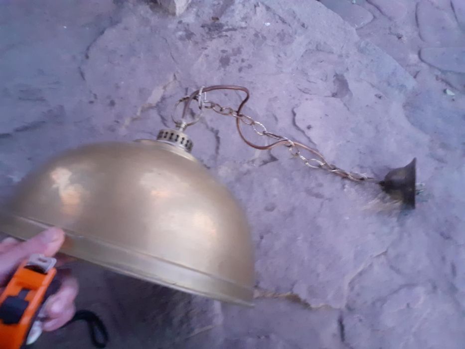 Accesoriu decorațiune pendul lumina alama Schroder Germania 1960