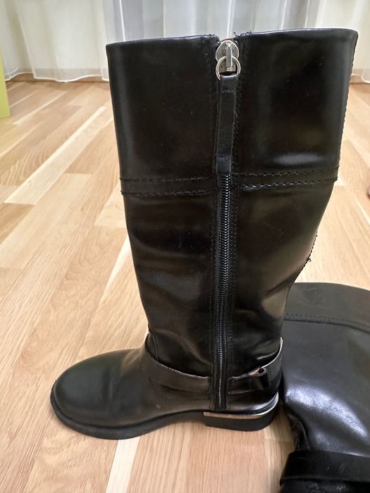 Кожени ботуши Zara