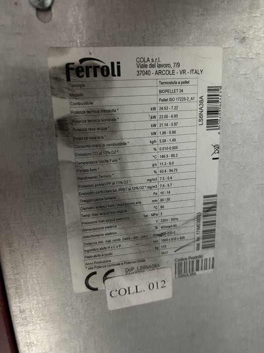 Centrala peleti Ferroli 24 KW