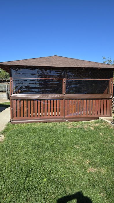 Închideri terase/foișoare cu folie transparentă