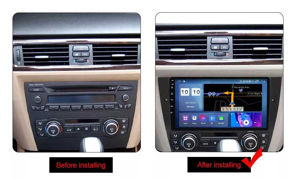 Navigatie Dedicata Android BMW E90 (2005-2012), 9Inch, Bluetooth, WiFi