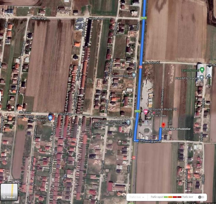 Parcela teren Nojorid (PUZ) la intrare str. ORHIDEELOR ( cu GAZ )