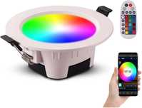 Set 10 Becuri Spot LED încastrat RGB Bluetooth 5W,Aplicatie,Smart,Wifi