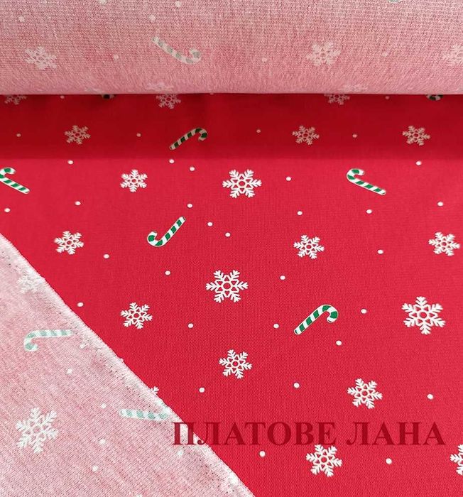 Коледен плат-снежинки