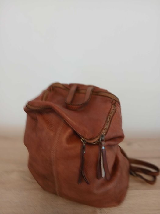 Rucsac din piele naturală moale – lucrat manual, model unic