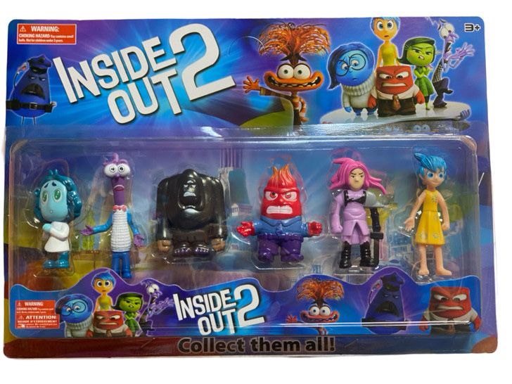 Set cu 6 figurine Inside Out, model 2, aprox 8-10 cm, NOU