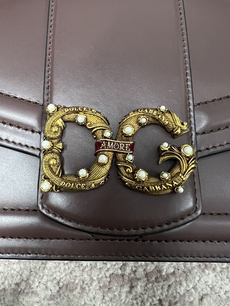 Dolce & Gabbana DG Amore Leather Handbag