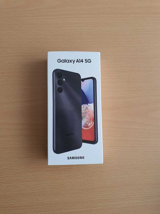 Telefon Samsung A14 64GB 5G 6.6 inch 4 Camere Black Negru Nou Sigilat