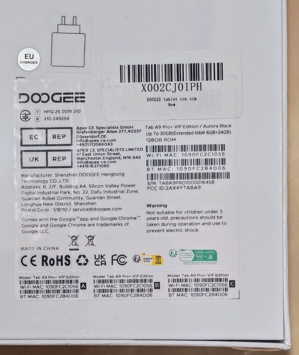 DOOGEE tablete noi și sigilate, super preț!