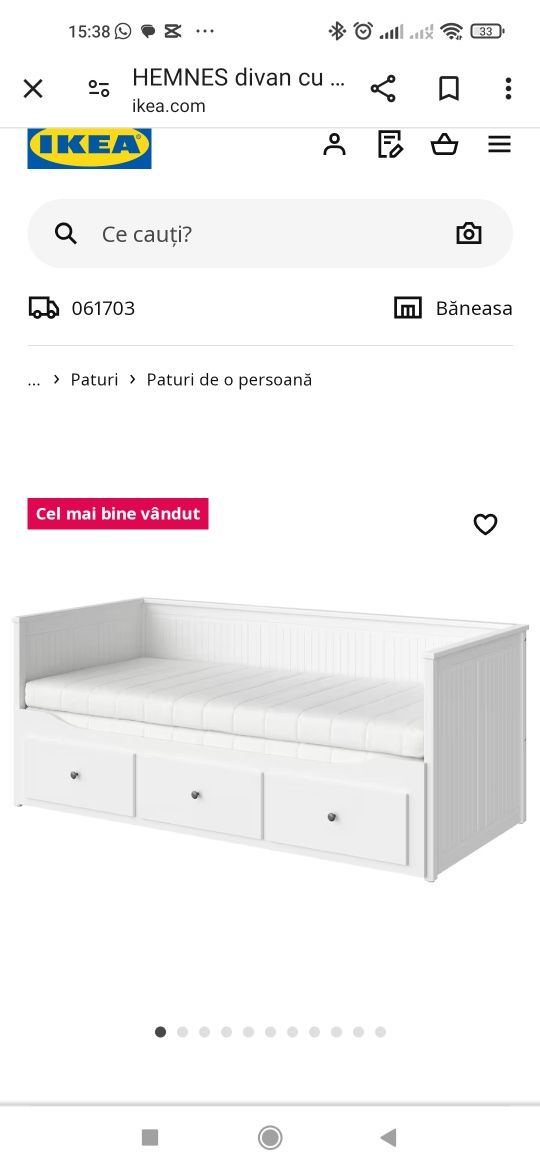 Lenjerie pentru divanul Ikea 170 lei