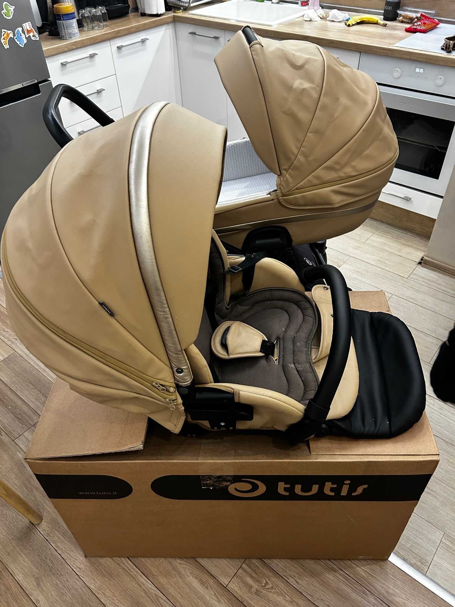 Бебешка количка Tutis Uno 3+ Еко кожа, 2 в 1