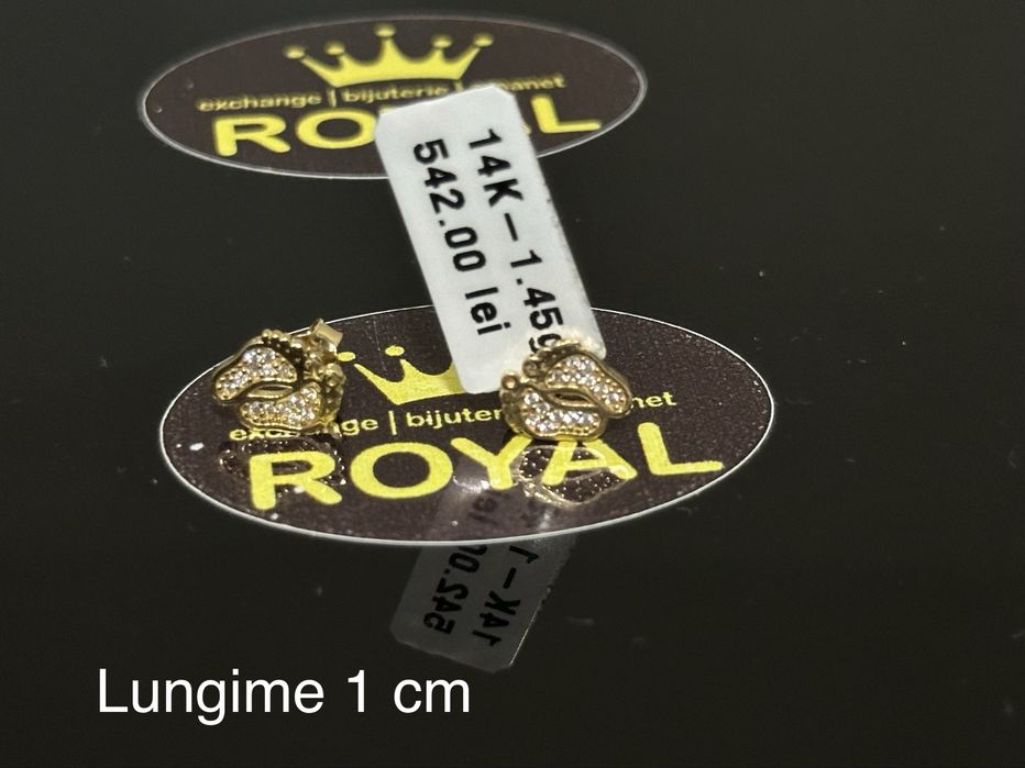 Bijuteria Royal: Cercei aur 14k/1.45 gr