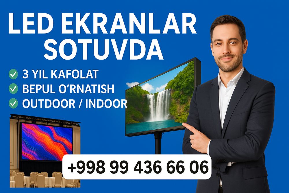 LED EKRAN (5x2) — Oydin Bozor markazida!