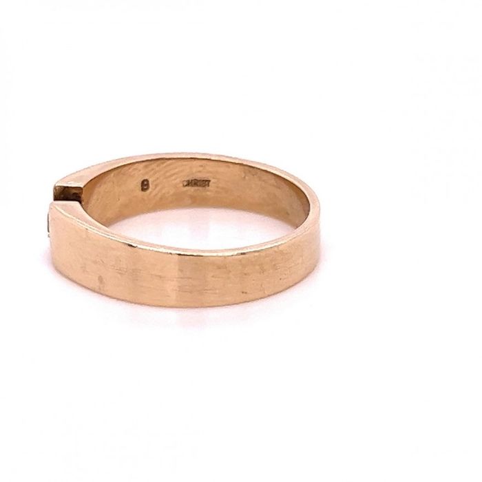 Златен дамски пръстен с диамант 3,68гр. размер:52 14кр. проба:585