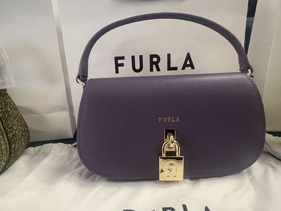 FURLA ARTEMIS mini Gold, Candy floss, Midori.Нови,със сериен номер