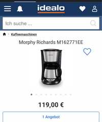 Aparat de cafea cu filtru Morphy Richards, sigilat!