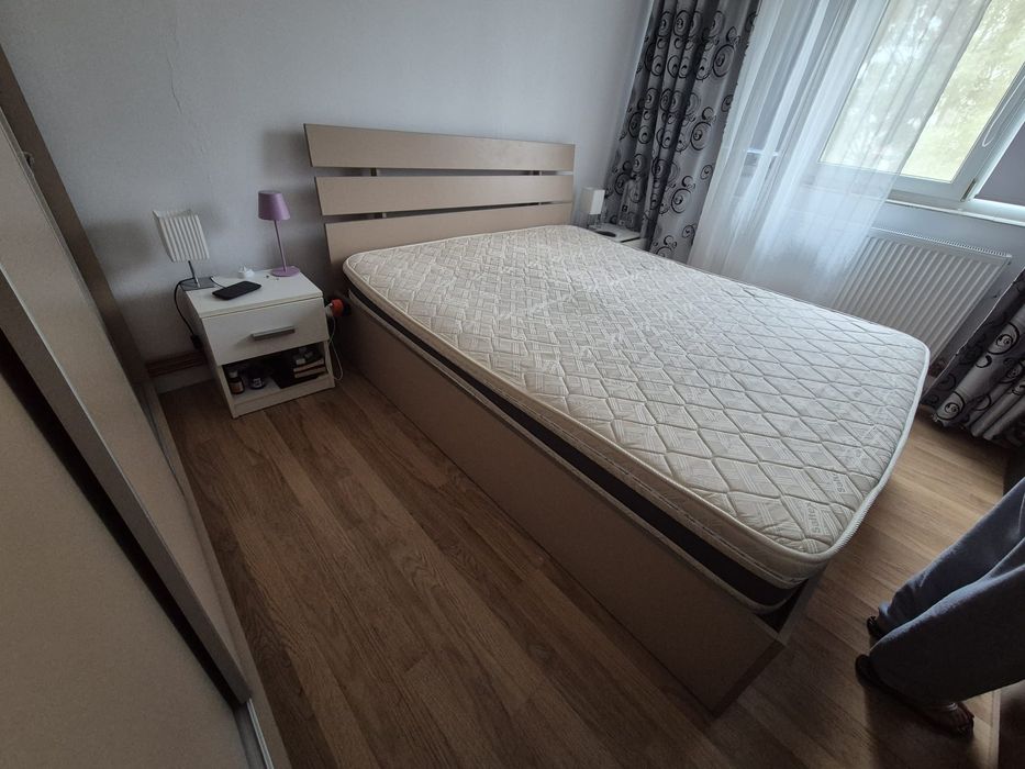 Pat 160×200 cuoare bej