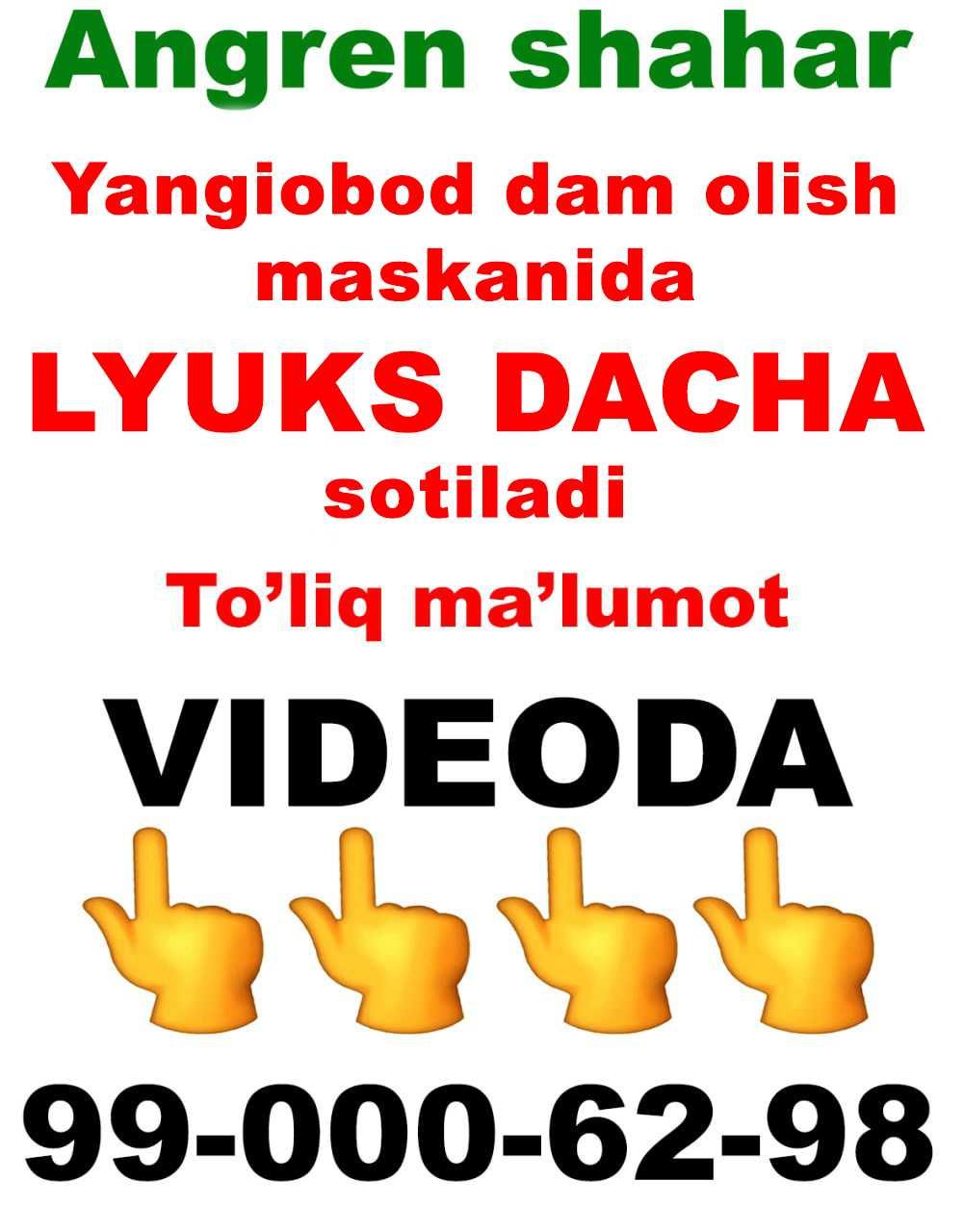 Lyuks dacha sotiladi ANGREN - YANGIOBOD