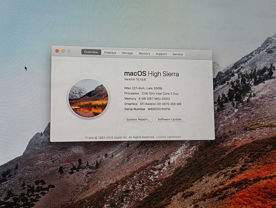 Vand Imac 27" /Late 2009 / 8GB Ram /Hdd 1Tb