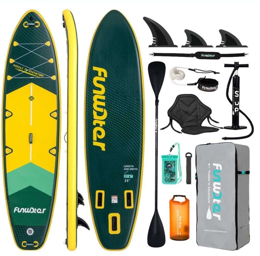 Надуваем падъл борд FunWater Adventure 11'6, SUP.